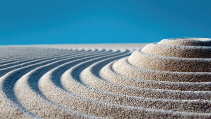 Naklejka premium Sand art design, serene waves
