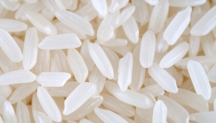 Close-up of uncooked white rice grains