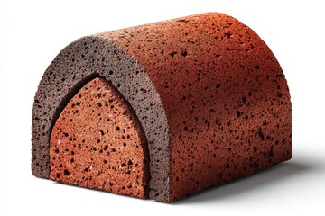 Sectioned terracotta archway, two tones