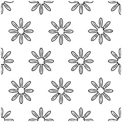 Seamless floral pattern with delicate outlines creating an elegant and minimalist botanical backdrop perfect for various design projects