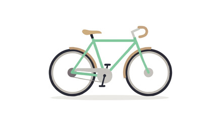 A simple illustration of a bicycle, showcasing its components and design.