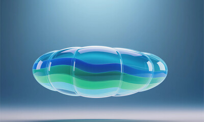 abstract blue background with bubbles