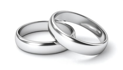 Silver Wedding Rings with Closeup. (3)