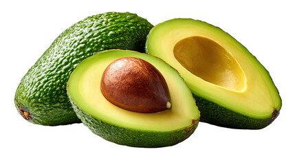 Avocado Display: A vibrant collection of fresh avocados, showcasing the creamy texture and inviting green hue of the delicious fruit, ready to inspire culinary creations.