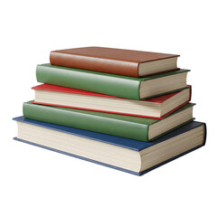 stack of books Mockup isolated on transparent background