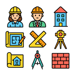 Icons of Architecture and Construction Elements