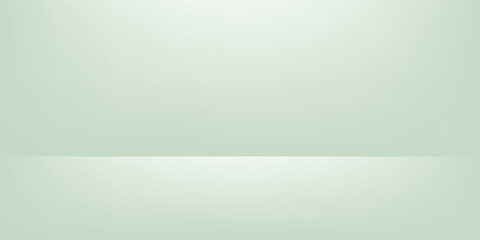 Fototapeta premium abstract green white background with Gradient in empty space studio, Yellow empty space studio gradient used for background, green white background studio with sparkles used for product shooting.