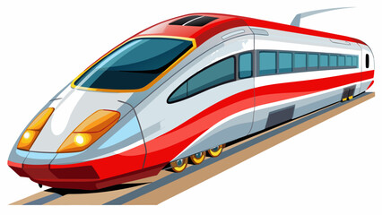  very beautiful Modern high speed train isolated on white white background