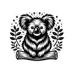 Obraz premium Cute koala bear illustration isolated on white background