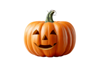 Classic jack o lantern with a cheerful expression