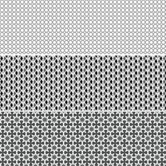 Geometric Pattern Medley A Trio of Harmonious Designs in Varied Shapes and Shades of Gray on White