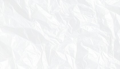 Elegant white crumpled paper texture with delicate folds and shadows, creating a minimalist abstract background