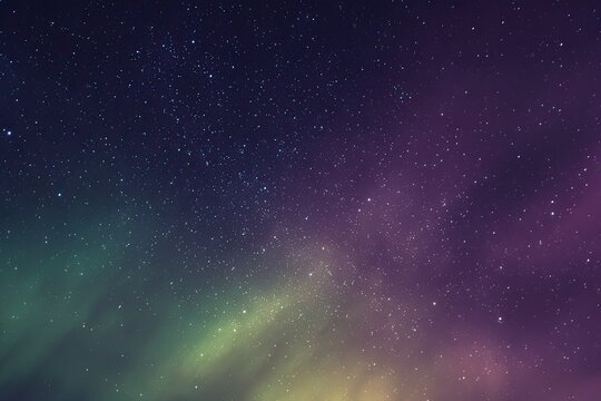 Night sky with aurora borealis