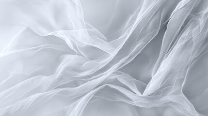 Obraz premium Light smoky texture in shades of white and gray with soft flowing fabric creating calm mood