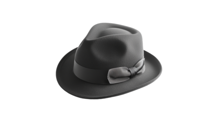 PNG a black fedora plain on a transparent background