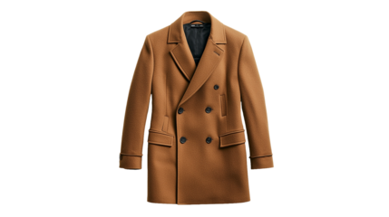 PNG a photo of a coat black background on a transparent background