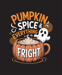 Halloween T-Shirt & Clipart Design | Spooky Ghosts, Pumpkins, Witches, Skeletons, Haunted House Graphic Tee, Trick or Treat Party Shirt, Funny Scary Quote Halloween Illustration for T-Shirts