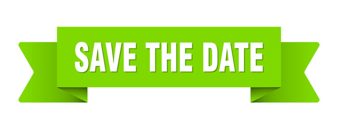 save the date ribbon isolated on transparent background. save the date ribbon