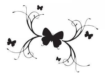 Butterflies & Decorative Elem...