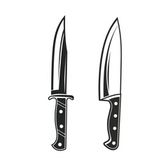 Knife Icon Black Silhouette Vector Illustration