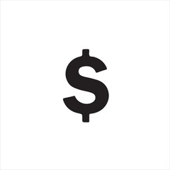 Simple and modern dollar sign icon on a white background.
