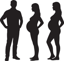 Pregnant Woman Silhouette Vector &ndash; Motherhood Design

Mom to Be Vector Bundle &ndash; Pregnancy Silhouette Collection

Mother and Baby Silhouette Vector for Family and Maternity Design