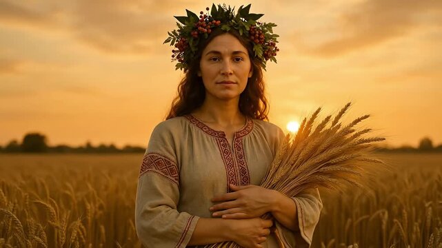 Mokosh Slavic Goddess of Fertility, Earth, and Abundance Symbolizing Growth, Nurturing, and the Cycles of Nature