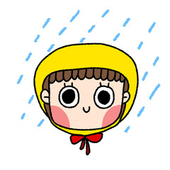 Girl in the rainy season