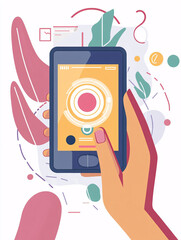 hand holding digital tablet pc