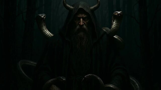 Veles Slavic God of the Underworld Cloaked in Shadow Symbolizing Magic, Wealth, and the Mysteries of Life and Death