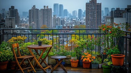 Rooftop urban oasis