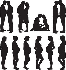 Pregnant Woman Silhouette Vector – Motherhood Design

Mom to Be Vector Bundle – Pregnancy Silhouette Collection

Mother and Baby Silhouette Vector for Family and Maternity Design