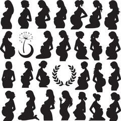 Pregnant Woman Silhouette Vector – Motherhood Design

Mom to Be Vector Bundle – Pregnancy Silhouette Collection

Mother and Baby Silhouette Vector for Family and Maternity Design