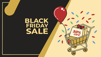 Black Friday Sale Shopping Discount Retail Vector