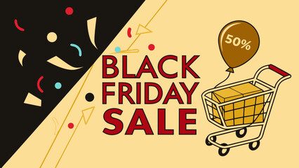 Black Friday Sale Shopping Discount Retail Vector