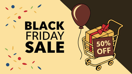 Black Friday Sale Shopping Discount Retail Vector