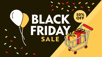 Black Friday Sale Shopping Discount Retail Vector