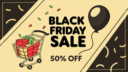 Black Friday Sale Shopping Discount Retail Vector