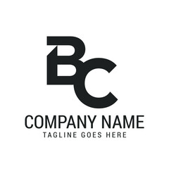 Letter BC or CB Modern, Minimalist Vector Logo Design Templates