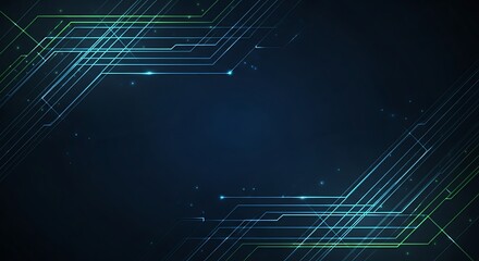 Futuristic Glowing Geometric Background with Abstract Lines