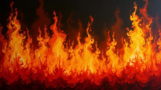 Glowing Fire Sparks with Dark Burning Backdrop
