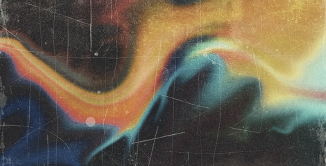 Old film light leaks texture with scratches, noise, iridescent light. Rainbow lens flare effect,...