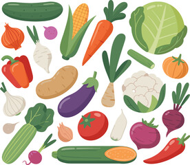 Vegetable icon set, farm fresh produce, cartoon food illustration, healthy eating, organic veggies, colorful design, kitchen ingredients, harvest clipart, vector graphics