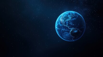 Fototapeta premium Stunning view of Earth from space with starry background