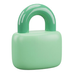 Padlock isolated on transparent background