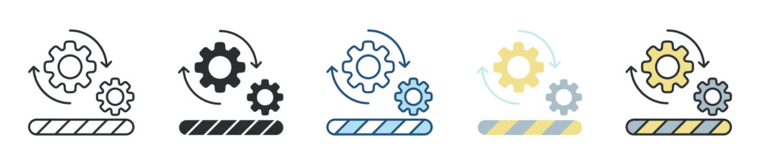 Work In Progress Icon Set Multiple Style Collection