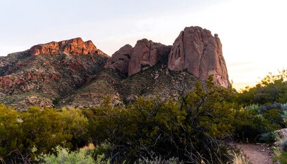 Rocky landscape at dawn