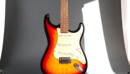 Obraz premium Electric guitar, red/orange gradient