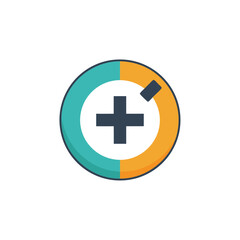 Obraz premium Abstract geometric symbol combining addition and subtraction for visual representation 150 characters and beyond