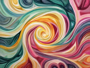 Modern Art Elegance: Swirling Colors and Geometric Patterns Abstract Background